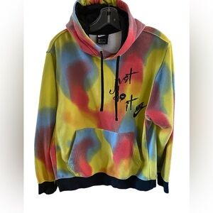 Nike men’s Sportswear "Actions Speak Louder Than Anything" Tie-Dye Hoodie size M